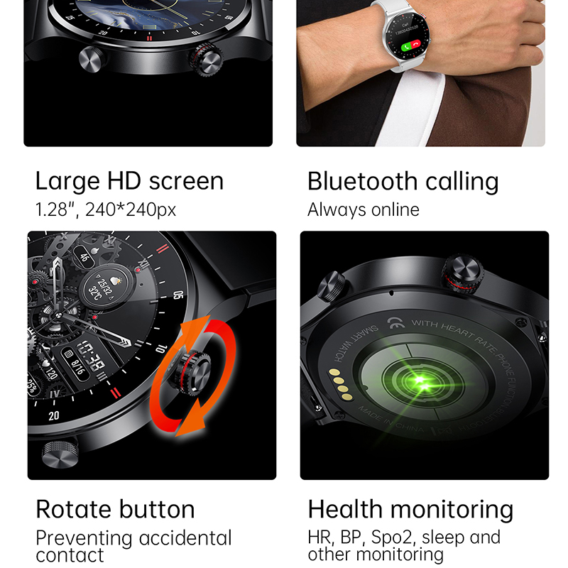 GPS ECG+PPG Bluetooth Call Sma - Smartwatch Faces recension och pris