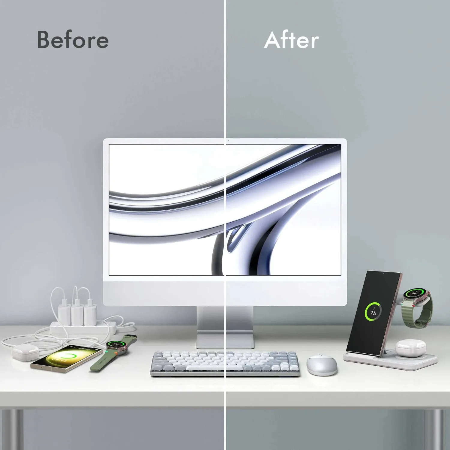 Desktop 3-in-1 Wireless Charge - Smartwatch Ac recension och pris
