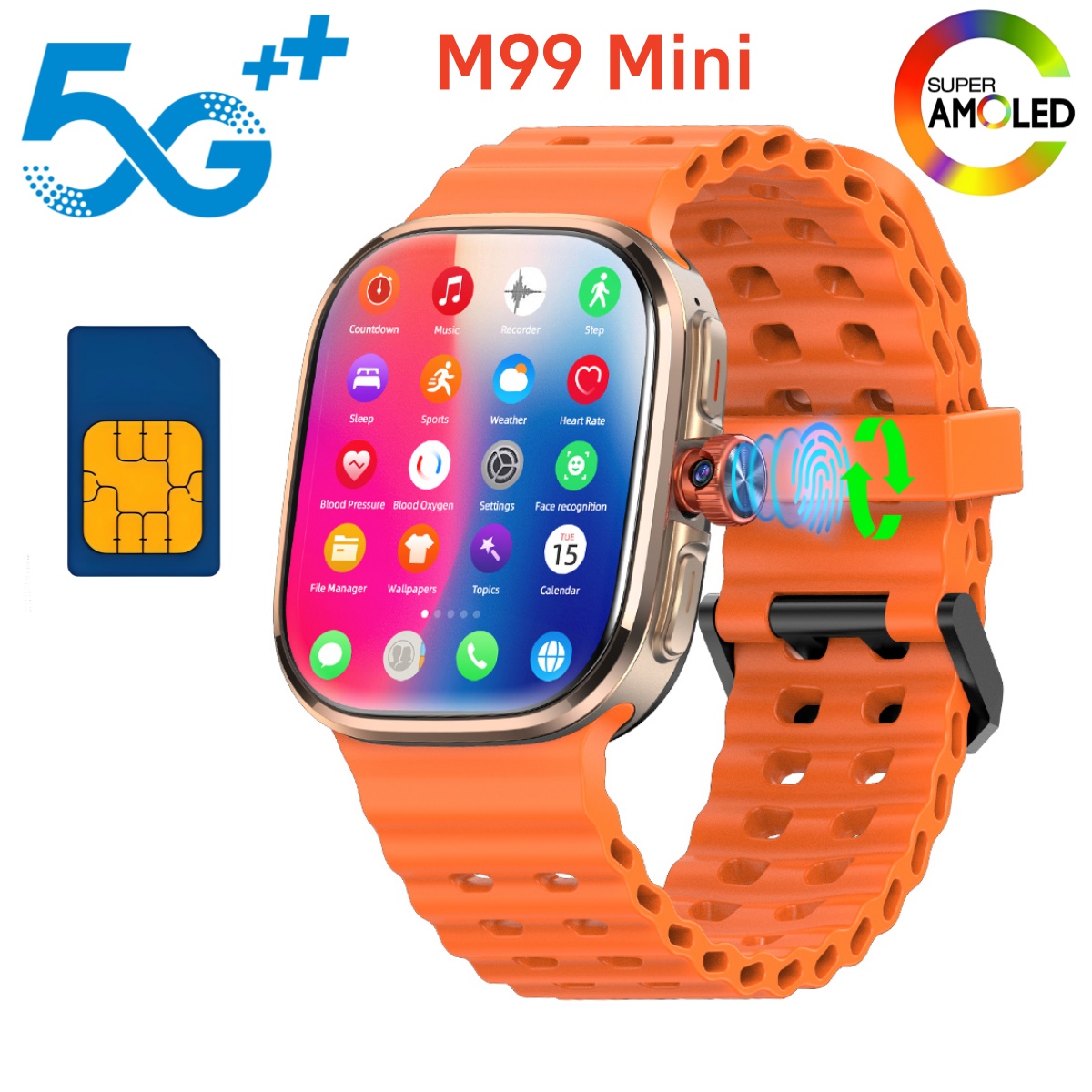 M99 Mini Smartwatch 5G Android - Smartwatch Faces recension och pris