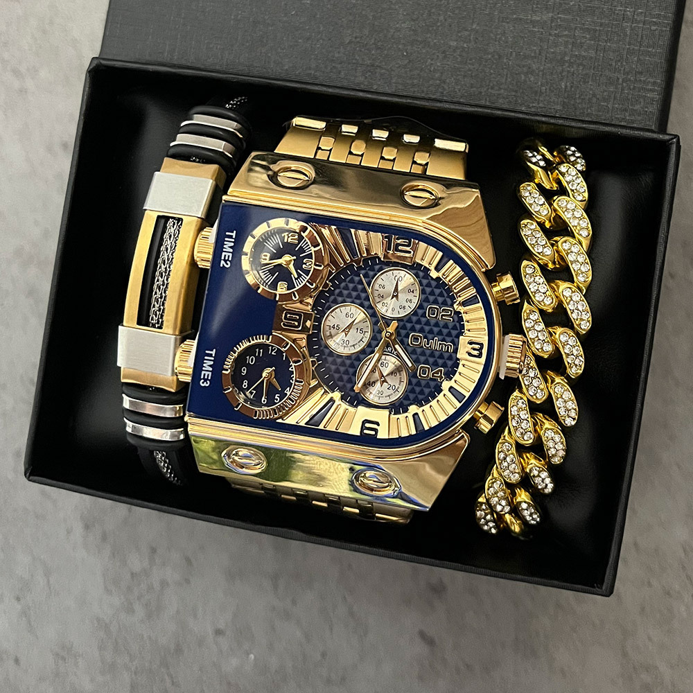 Men's luxury rectangular gold  - Smartwatch Faces recension och pris