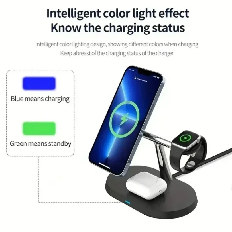 3 In 1 Opansten Magnetic Wirel - Smartwatch Ac recension och pris