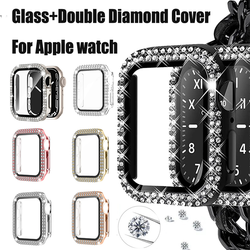 Glass+Diamond Cover For Apple  - Smartwatch Band Accessories recension och pris