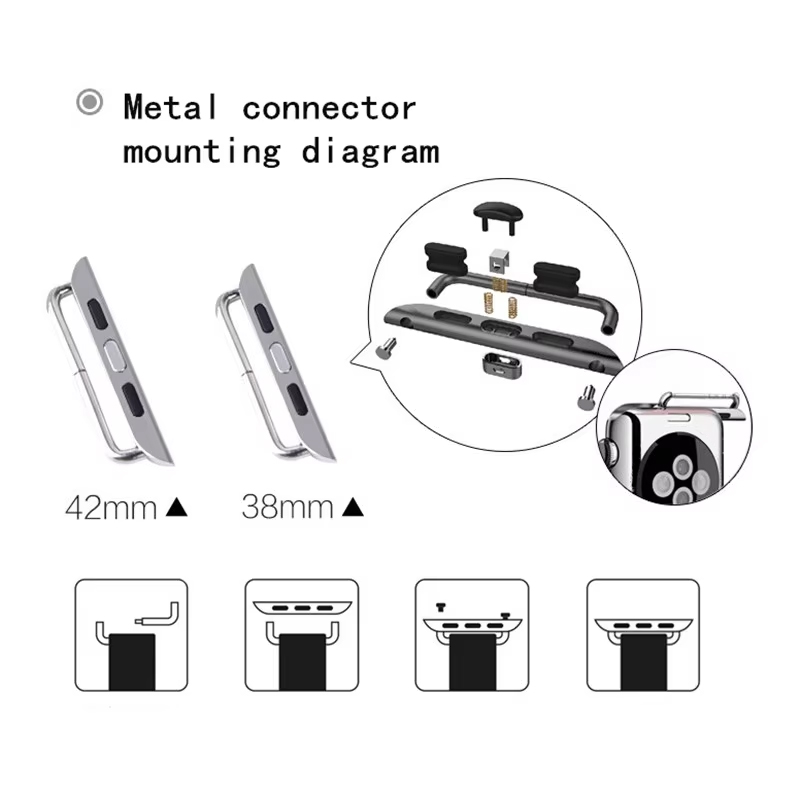 2pcs Stainless Steel Connector - Watch Band Connector recension och pris