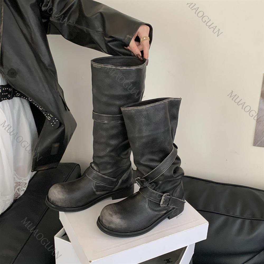 Spring Autumn Chunky Heel Thig - Leather Classic Strap recension och pris