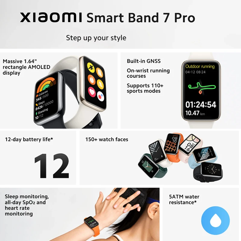 Xiaomi Smart Band 7 Pro 1.64'' - Smartwatch Faces recension och pris