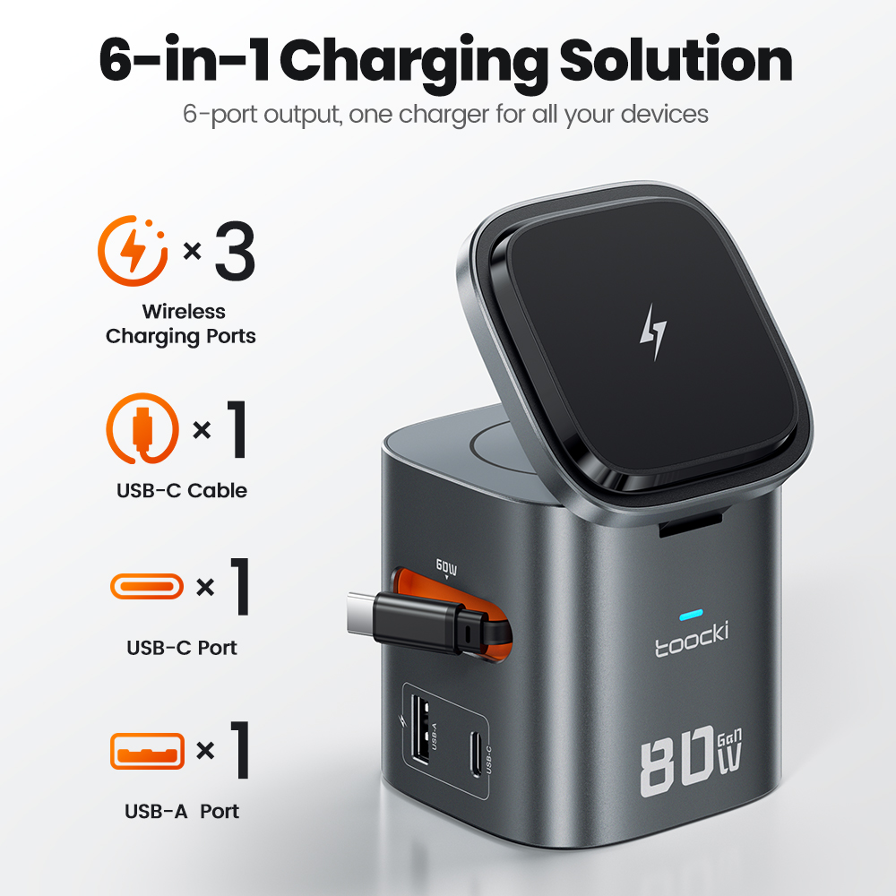 Toocki 80W 6-in-1 GaN Charging - Smartwatch Ac recension och pris