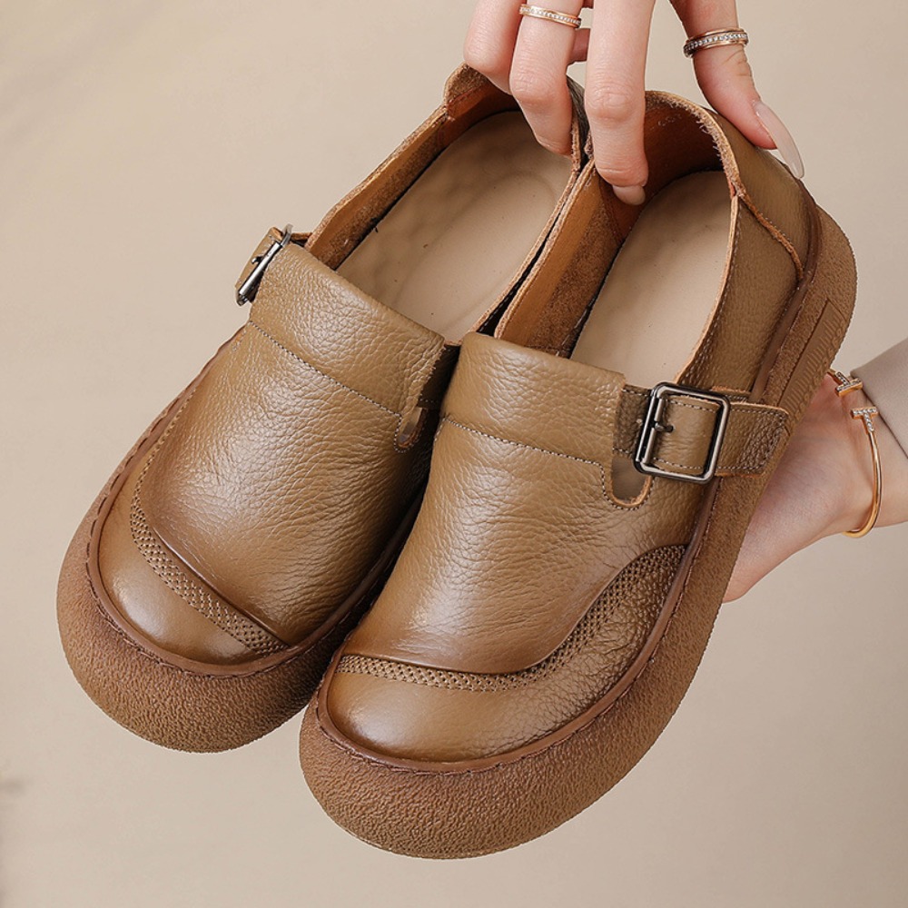 Casual Single Shoes for Women  - Leather Classic Strap recension och pris