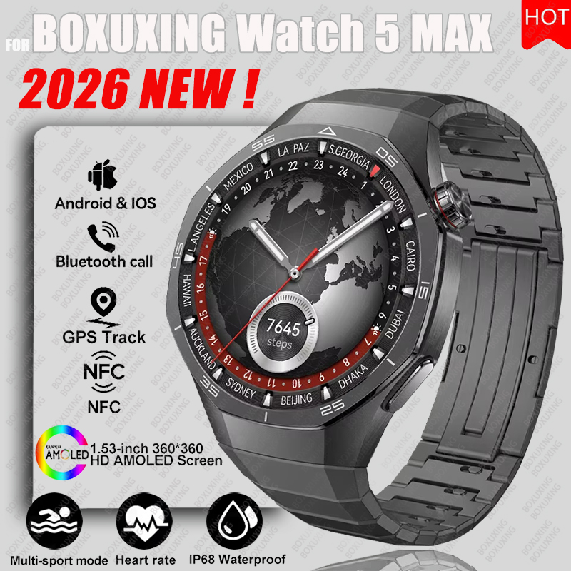 2026 New BOXUXING Watch 5 MAX  - Smartwatch Faces recension och pris