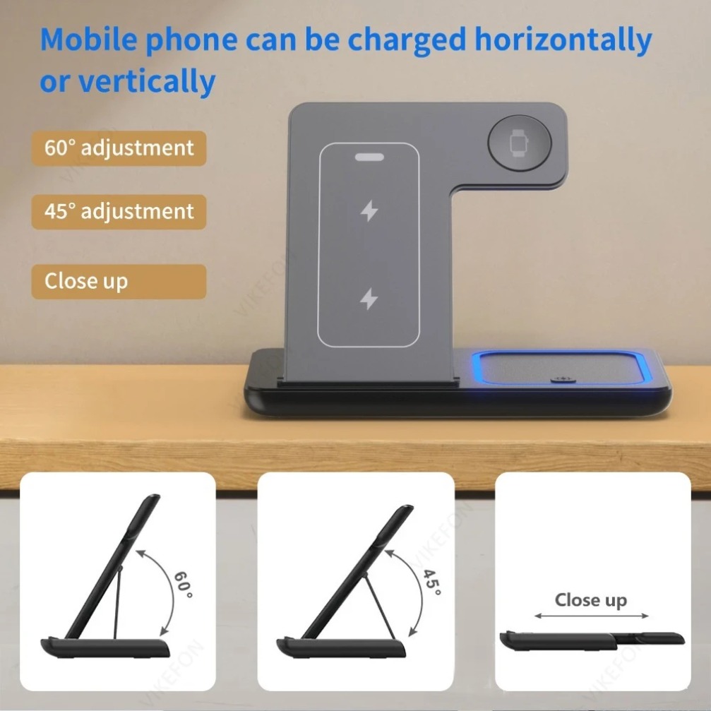 Foldable 3 in 1 Wireless Charg - Smartwatch Ac recension och pris