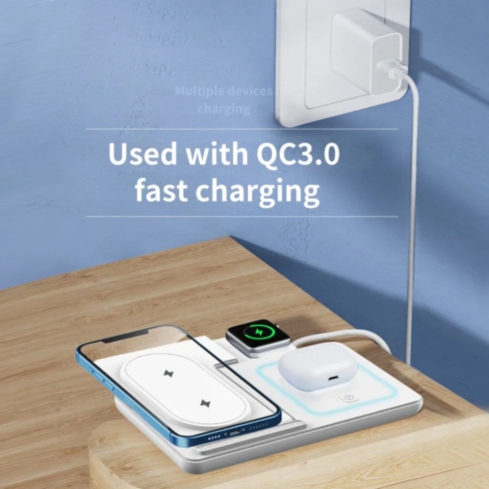 Night LED Light 3 In 1 Wireles - Watch Charger Cable recension och pris
