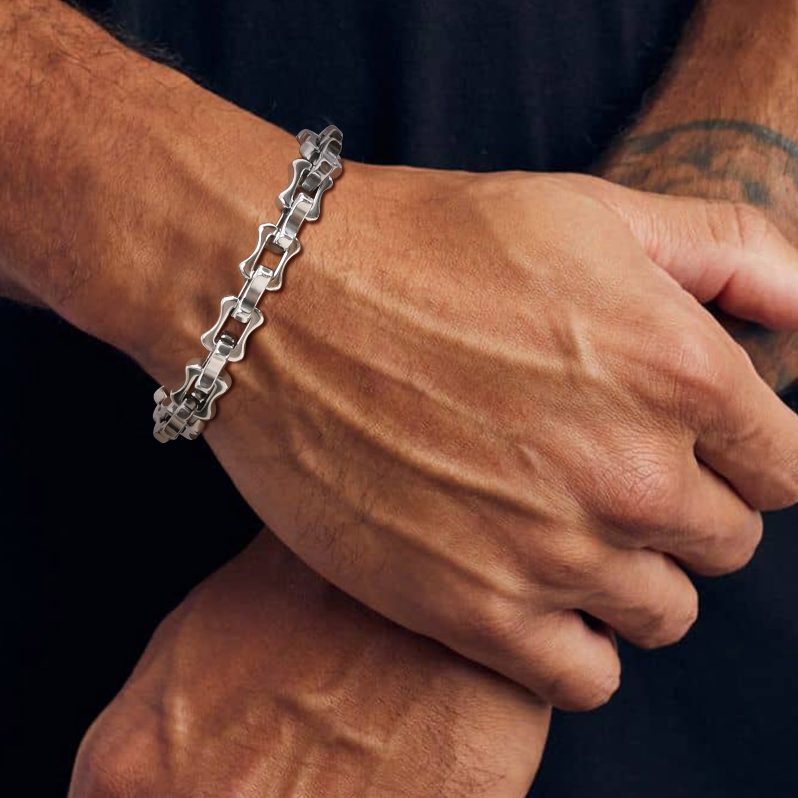 Vnox Heavy Bold Mens Chain Bra - Ceramic Link Bracelet recension och pris
